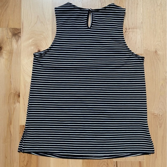 Savannah Jane Striped with Floral Embroidered Tank Top - Picture 3 of 9